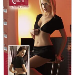 COORDINATO NERO TOP CON STRASS E MINIGONNA - immagine 8