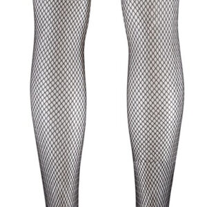 CALZE A RETE NERE CON BALZA IN PIZZO - immagine 3