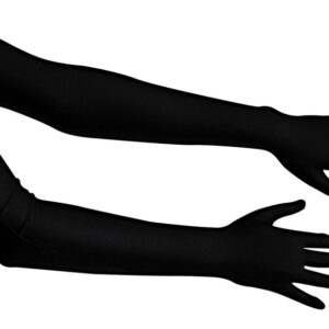 GUANTI LUNGHI IN RASO NERO - TAGLIA UNICA - immagine 4