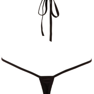 BODY NERO CON DECORAZIONI DI STRASS E APERTURA SULL'INGUINE - TAGLIA UNICA - immagine 5