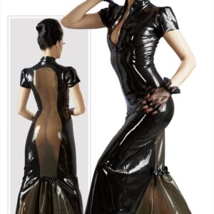 ABITO LUNGO IN LATTICE CON TRASPARENZA POSTERIORE - immagine 4