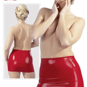 MINIGONNA IN LATEX ROSSO - immagine 5