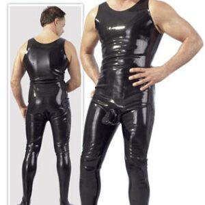 TUTA SMANICATA IN LATEX NERO CON GUAINA FALLICA - immagine 6