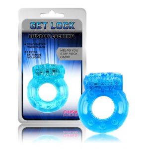 ANELLO FALLICO VIBRANTE RIUTILIZZABILE BLU - immagine 4