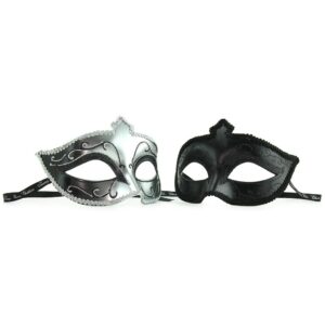 SET 2 MASCHERE IN STILE SICILIANO 50 SFUMATURE DI GRIGIO "IN MASCHERA" - immagine 3