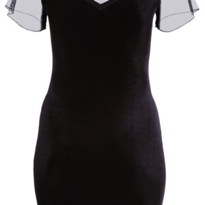 TUBINO SEXY - COLORE NERO - COTTELLI CURVES - immagine 5