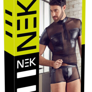 T-SHIRT UOMO STRETCHY DESIGN NET "NEK" COLORE NERO - immagine 7