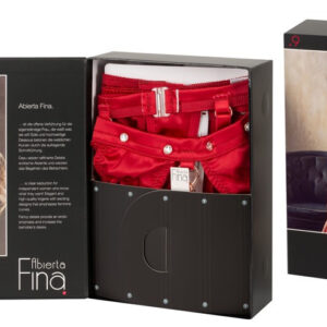 COMPLETO INTIMO ALBERTA FINA CON APERTURA COLORE ROSSO - immagine 10