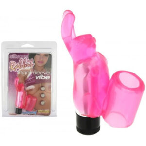 VIBRATORE FINGER CON STIMOLATORE CLITORIDE "RABBIT VIBE" - immagine 1
