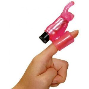 VIBRATORE FINGER CON STIMOLATORE CLITORIDE "RABBIT VIBE" - immagine 3