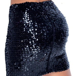 GONNA A PAILLETTES CORTA - COTTELLI PARTY - NERO - immagine 2