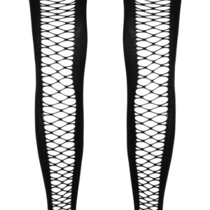 CALZE A RETE AUTOREGGENTI NERE CON BALZA IN PIZZO - immagine 4