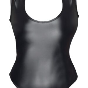 Cottelli Collection Party Sexy Body Elastico da Donna Nero Aperto Senza Maniche - immagine 3