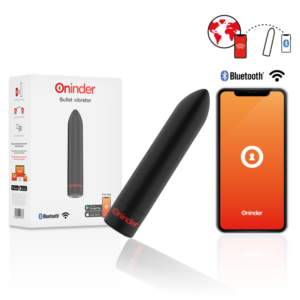 ONINDER - BERLIN VIBRATORE BULLET NERO 9 MODALITÀ 8,5 X 2 CM - APP GRATUITA - immagine 5