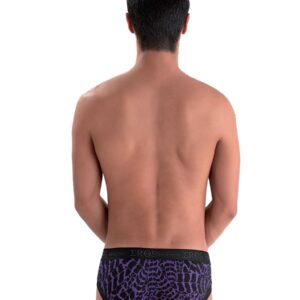 SLIP MOTIVO ZEBRA "EROS VENEZIANI" NERO/VIOLA - immagine 3