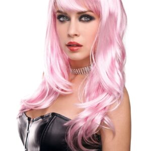 PARRUCCA ROSA CHIARO TAGLIO LISCIO LUNGO "CANDY" - immagine 1