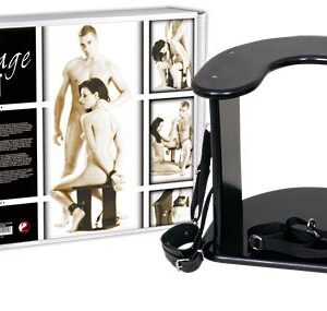 SET BONDAGE CON SGABELLO IN LEGNO E COSTRITTIVI "BONDAGE SEAT" - immagine 1