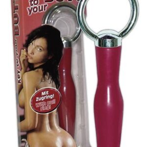 CUNEO ANALE "KEY TO YOUR BUTT" ROSSO - 10 CM - immagine 1
