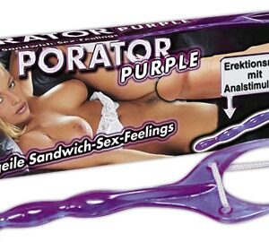 ANELLO FALLICO CON CATENA ANALE STIMOLANTE "PORATOR" VIOLA - immagine 1