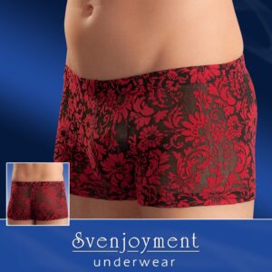 BOXER RETRO' RICAMI FLOREALI SEMITRASPARENTE "ORNAMENT" - immagine 5