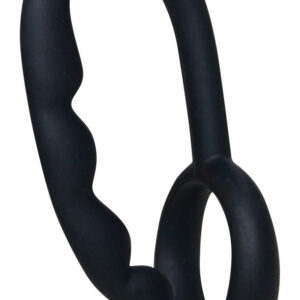 ANELLO FALLICO CON GANCIO PER STIMOLAZIONE PERINEO "P-POINT" NERO - immagine 4