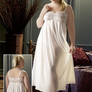 VESTE DA CAMERA BIANCA CON COPPE IN PIZZO - immagine 3