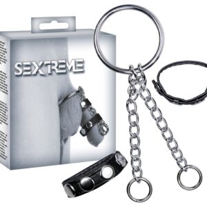 SET ANELLI FALLICI COMBINATI CON CATENE - immagine 1