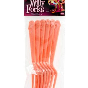SET 6 FORCHETTE  IN SILICONE CON MANICO A FORMA DI PENE - immagine 3