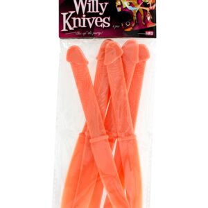 SET 6 COLTELLI IN SILICONE CON MANICO A FORMA DI PENE - immagine 3