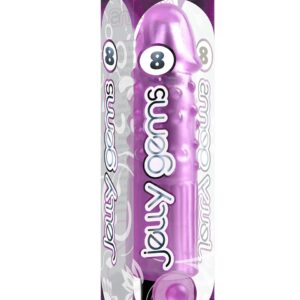 VIBRATORE REALISTICO PIPEDREAM "JELLY GEMS NO. 8" VIOLA - 19 CM - immagine 3