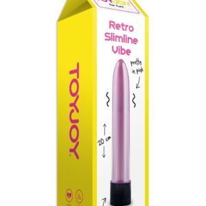 VIBRATORE TOYJOY "RETRO SLIMLINE" ROSA - 20 CM - immagine 3