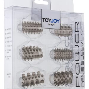 SET 6 GUAINE FALLICHE STIMOLANTI DIFFERENTI NERE - immagine 3