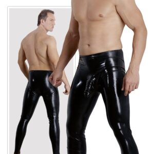 PANTALONI IN LATEX NERO CON GUAINA FALLICA - immagine 12