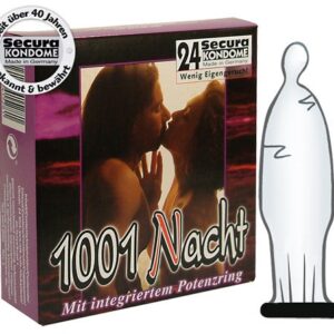 PROFILATTICI CON ANELLO FALLICO INTEGRATO SECURA "1001 NOTTE" - 24 PEZZI - immagine 1