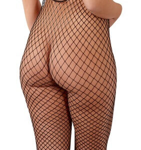 BODYSTOCKING IN RETE A MAGLIA MEDIA CON GIROCOLLO IN PIZZO - immagine 4