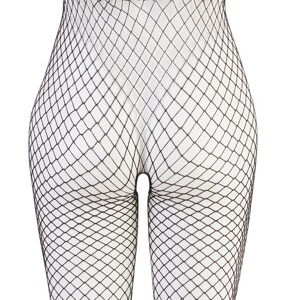 BODYSTOCKING IN RETE A MAGLIA MEDIA CON GIROCOLLO IN PIZZO - immagine 6