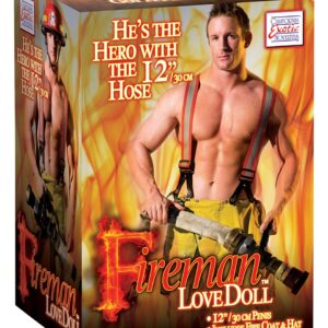 BAMBOLO GONFIABILE VIGILE DEL FUOCO CON PENE 30 CM "FIREMEN" - immagine 1