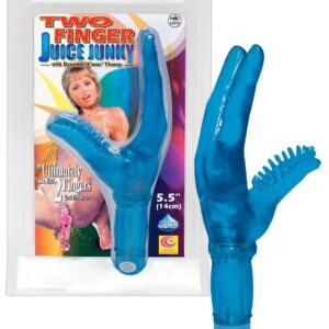 STIMOLATORE VIBRANTE VAGINA E CLITORIDE "TWO FINGER JUICE JUNKY" - immagine 1