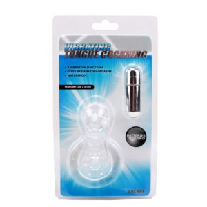 ANELLO FALLICO VIBRANTE CON STIMOLAZIONE CLITORIDE "THE TONGUE" - immagine 1