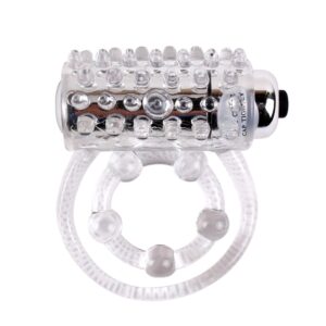 ANELLO FALLICO VIBRANTE "CLITIFIER" TRASPARENTE - immagine 5