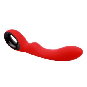 VIBRATORE IN PURO SILICONE "ROYAL SCEPTER CAROLINE" ROSSO - immagine 3