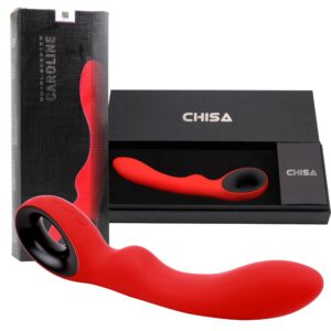 VIBRATORE IN PURO SILICONE "ROYAL SCEPTER CAROLINE" ROSSO - immagine 6