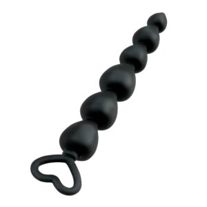 DILDO ANALE CON PERLINE DELL'AMORE "BLACK MONT" - 15 CM - immagine 3