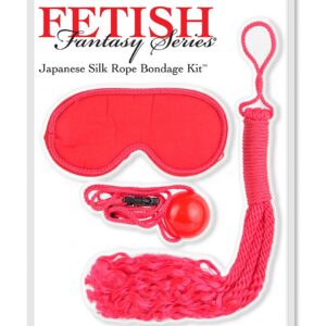 KIT BONDAGE FETISH FANTASY "JAPANESE SILK ROPE" ROSSO - immagine 3