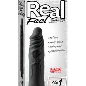 VIBRATORE REALISTICO "REAL FEEL 1" NERO - 20 CM - immagine 3