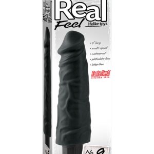 VIBRATORE REALISTICO "REAL FEEL LIFELIKE 9" NERO - 23 CM - immagine 3