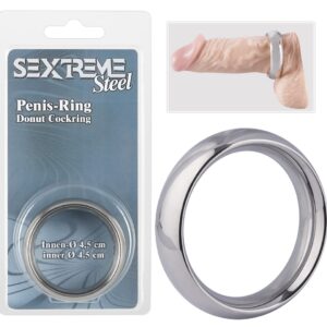 ANELLO FALLICO IN ACCIAO "DONUT COCKRING" - 4.5 CM - immagine 1