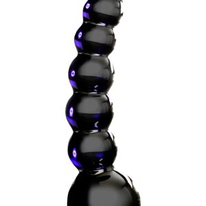 CATENA ANALE IN VETRO NERO PIPEDREAM "ICICLES NO. 66" - immagine 1