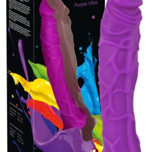 VIBRATORE REALISTICO CON GLANDE PRONUNCIATO "COLORFUL JOY" VIOLA - 26 CM - immagine 1