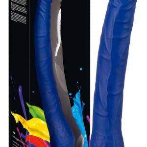 VIBRATORE REALISTICO MAXI IN SILICONE "COLORFUL JOY" BLU - 31 CM - immagine 1